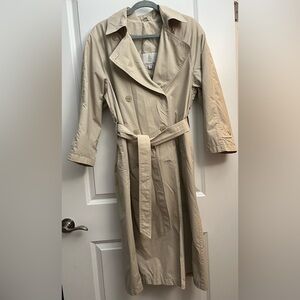 Classic London Fog Beige Trench Coat with Belt